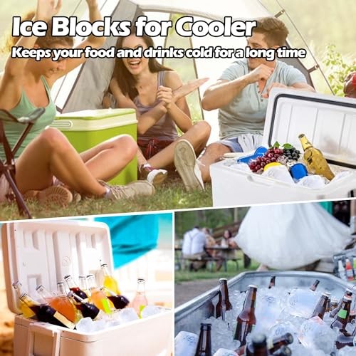 Extra Large Ice Block Mold,4 Pack 9.4lbs Ice Cubes for Cold Black-4 pack