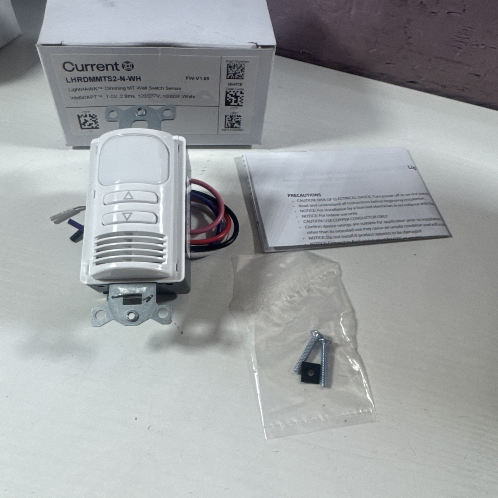 NEW Current LHDMMTS2-N-WH DIMMING MT SWITCH VACANCY SENSOR 120/277V
