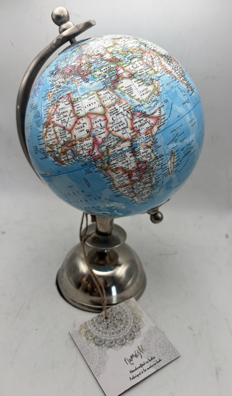 Table Top World Globe  Decorative Desk Decor Tabletop Display