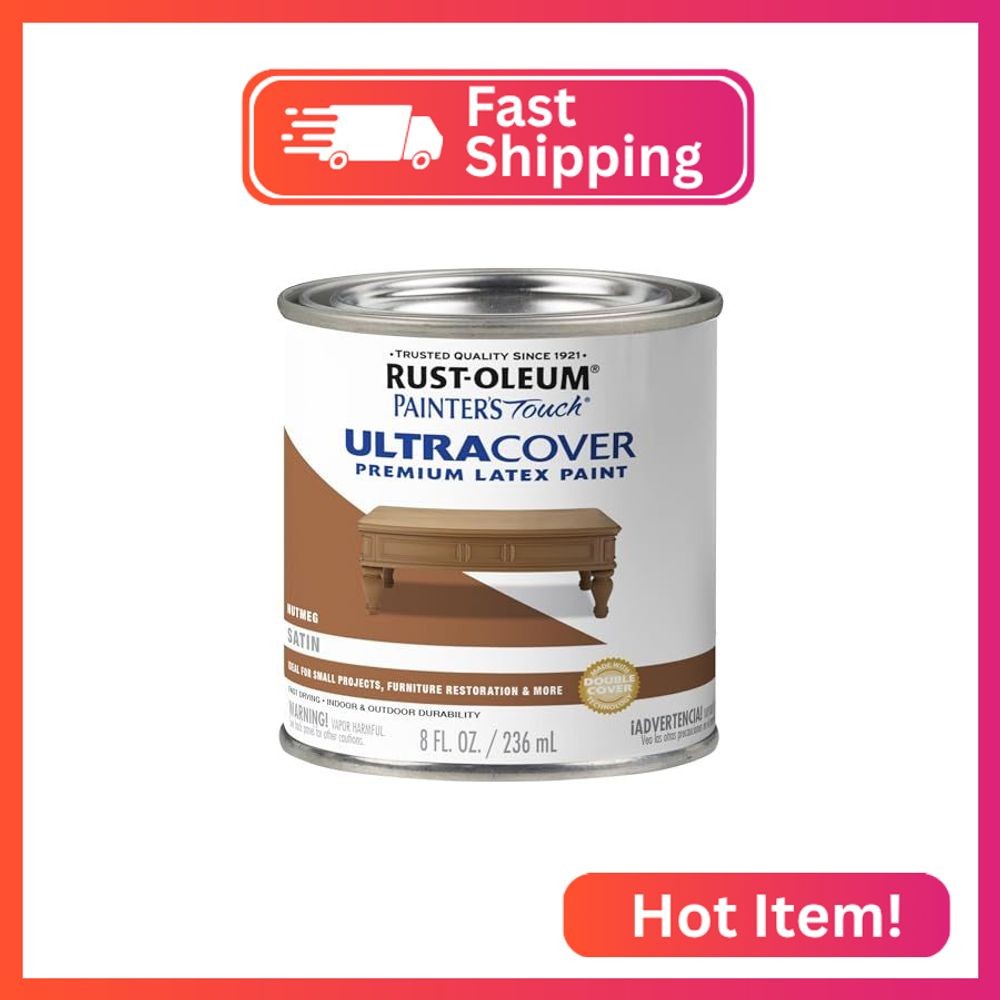 Rust-Oleum Painter's Touch Latex Brush-On Paint, Satin Nutmeg