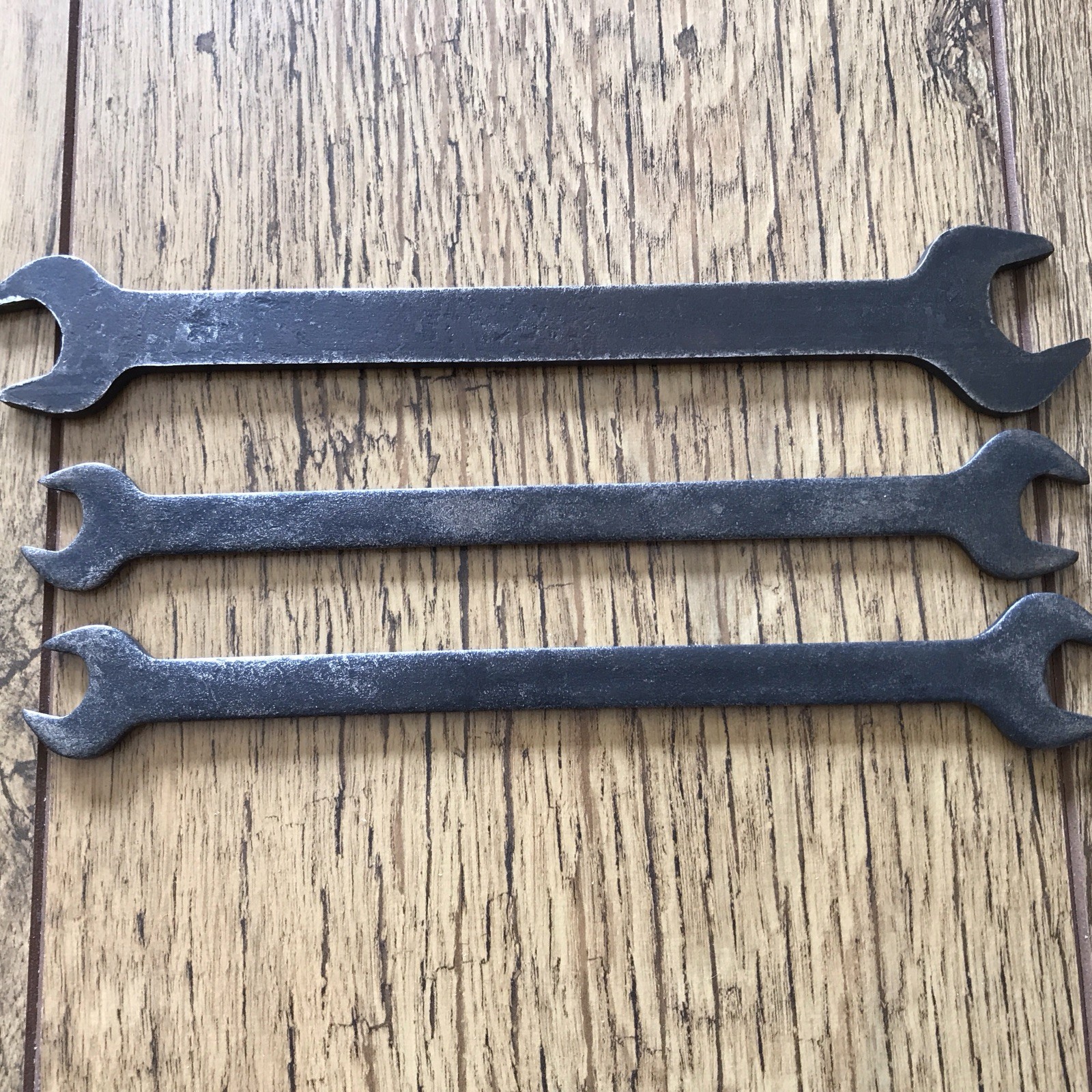 3 Vintage King Dick Flat Plate Spanner’s. AF sizes.