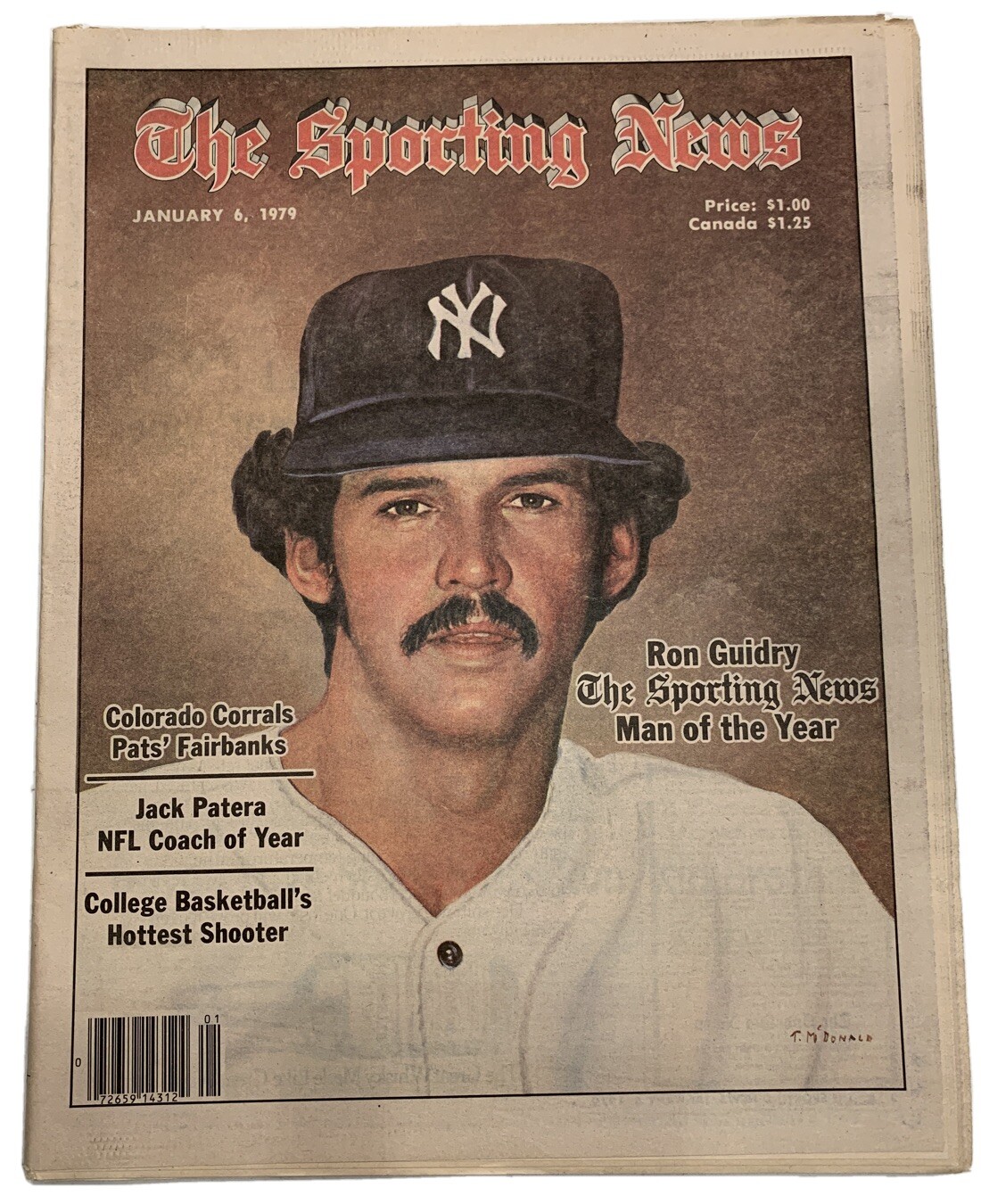 The Sporting News January 6, 1979 Ron Guidry Man Of The Year,New York Yanks(B30)
