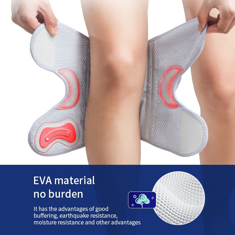 Black Knee Brace Compression Sleeve Joint Support Open Patella Stabilizer Wrap