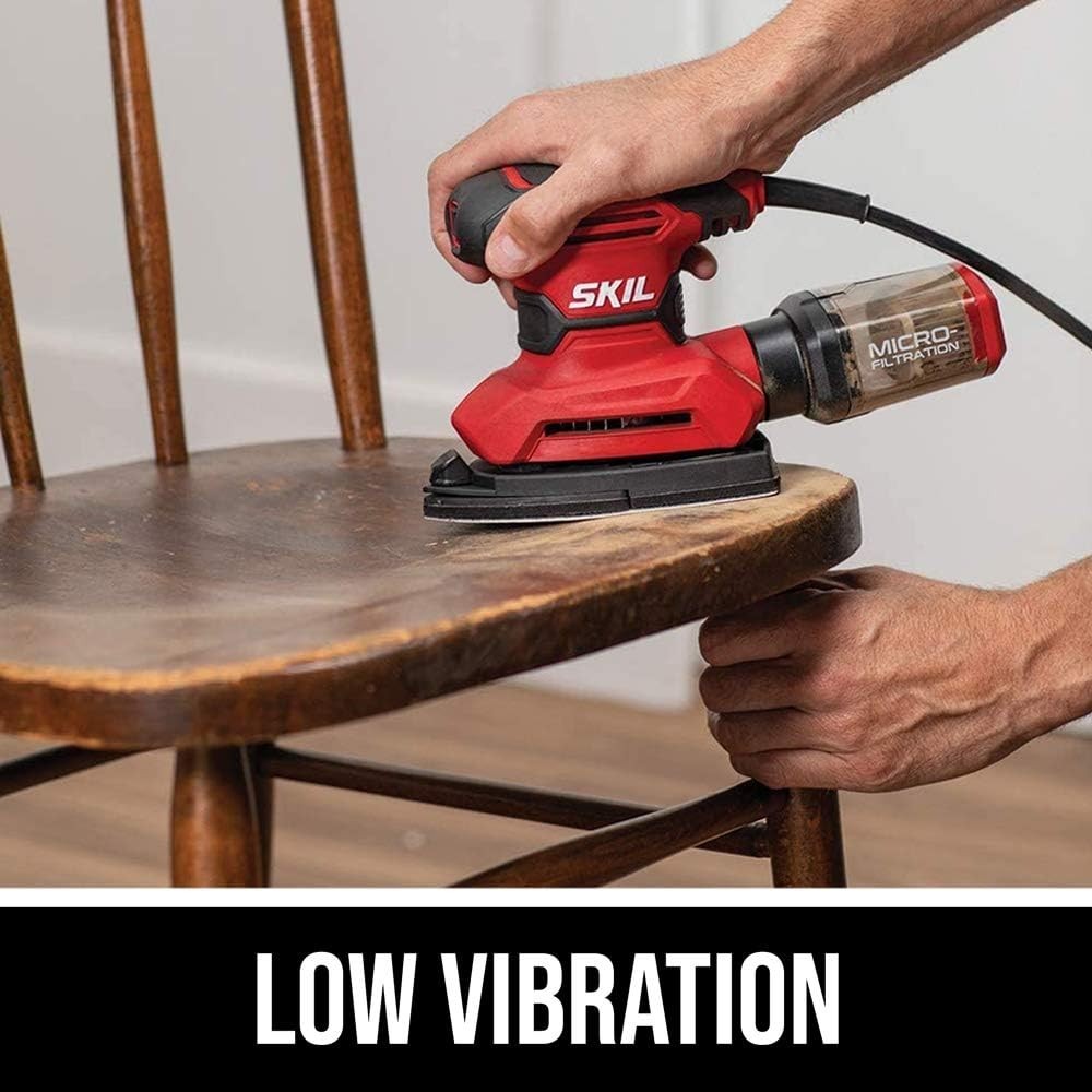 Multi-Function Electric Detail Sander: Compact Design with Dust Control Features
