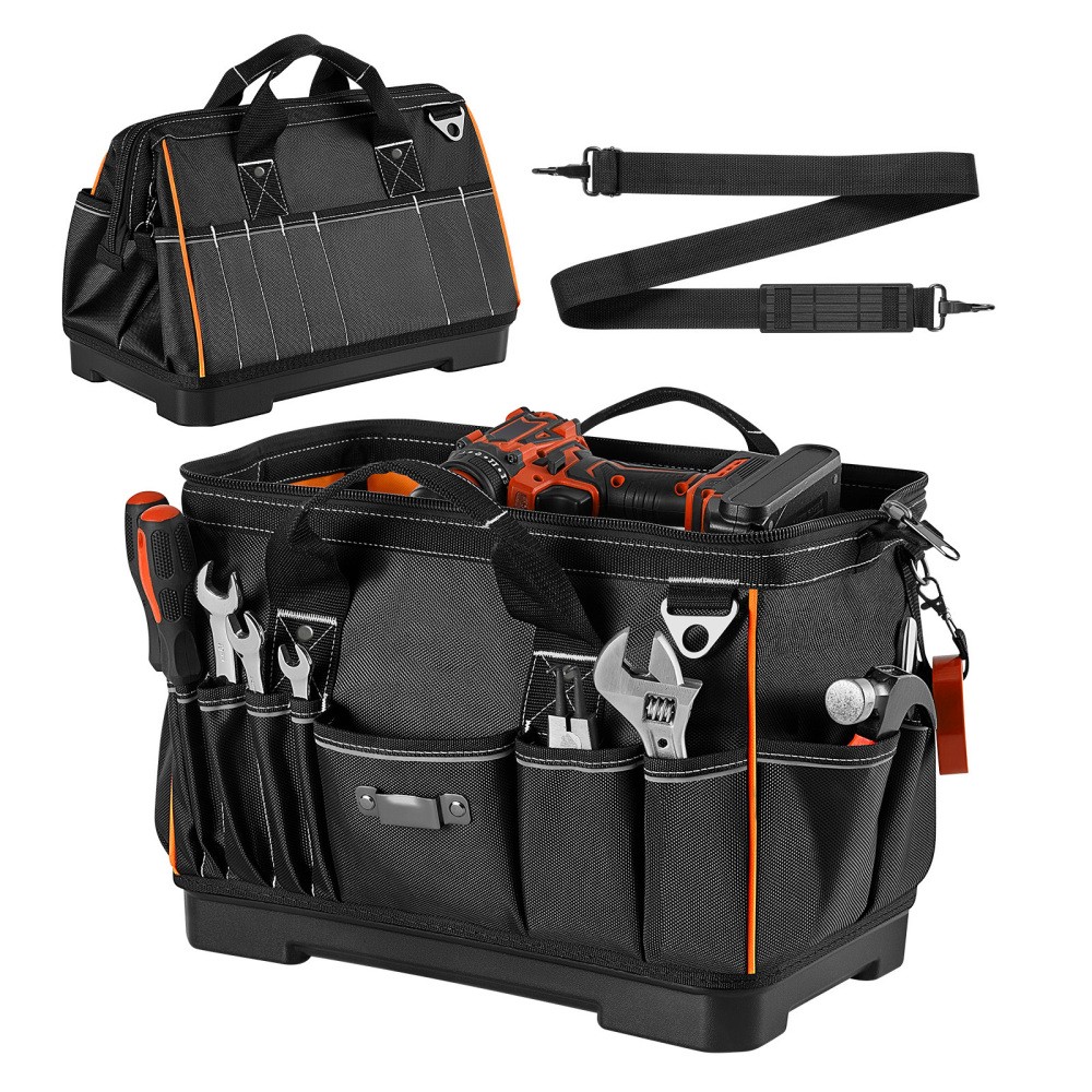 16.1 Inch Tool Bag 33-Pocket Portable Large Tool Box Organizer Water-Resistant