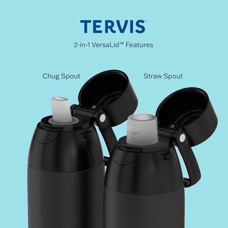Insulated Stainless Steel Water Bottle Chug Straw Spout Travel Hydration 26oz US