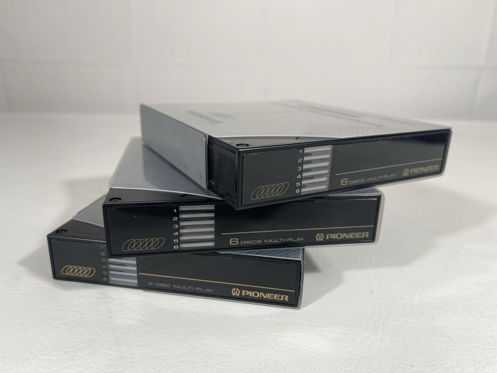 PIONEER 6 Disc CD Magazine Cartridges & Sleeves Lot (3) Clean, Perfect Condition