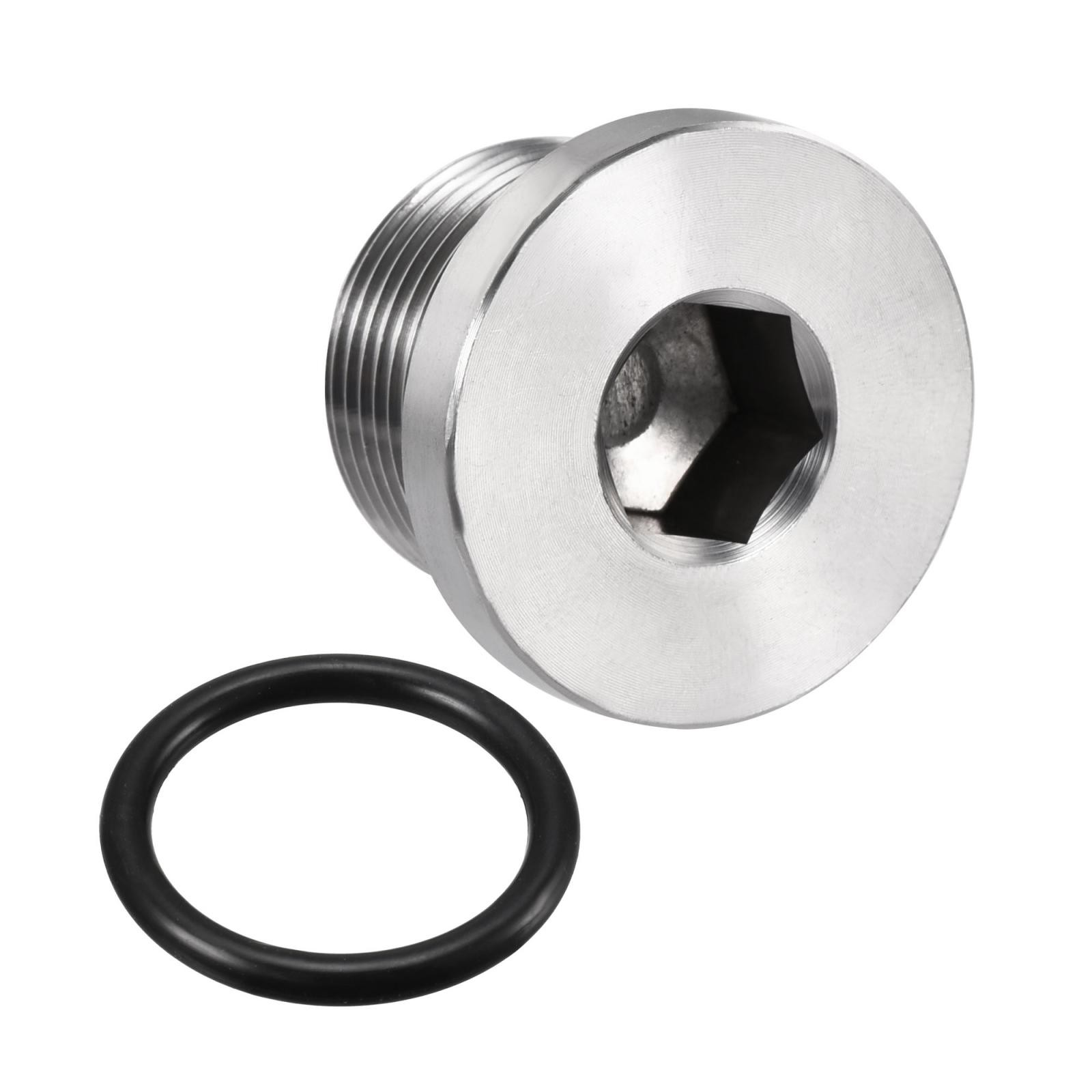 Stainless Steel Inner Hex Head M25x1.5 Pipe Fitting Plug with Seal Ring