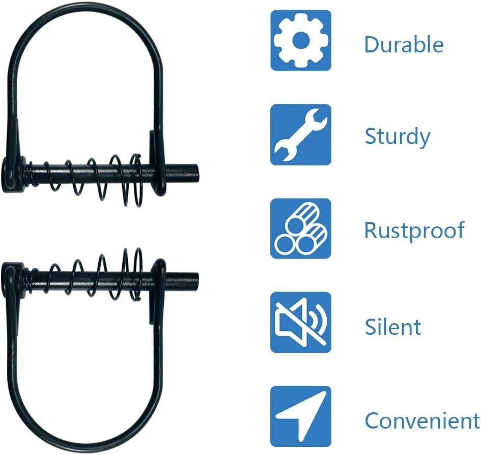 Durable 1 5/8 Inch Silent Spring Locking Pins - 8-Pack for Treestand Stability