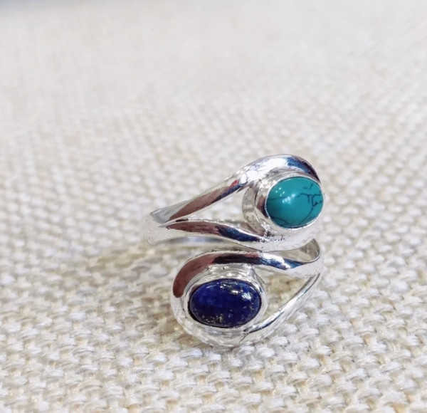 Turquoise Gemstone Ring Solid 925 Sterling Silver Anniversary Ring All Size R451