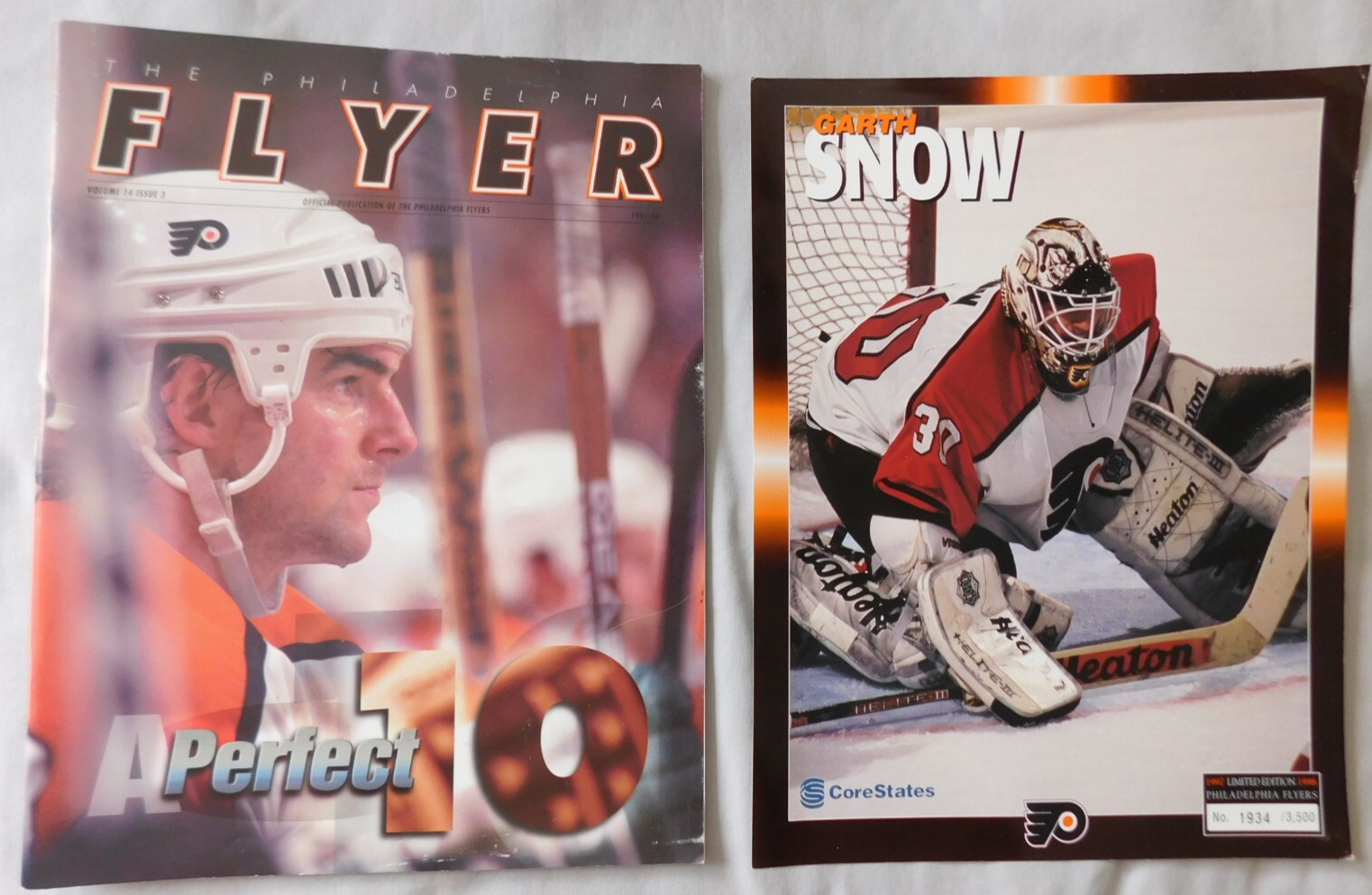 Oct 27  1997 Philadelphia Flyers Vs New Jersey Devils Program + Phan Photo