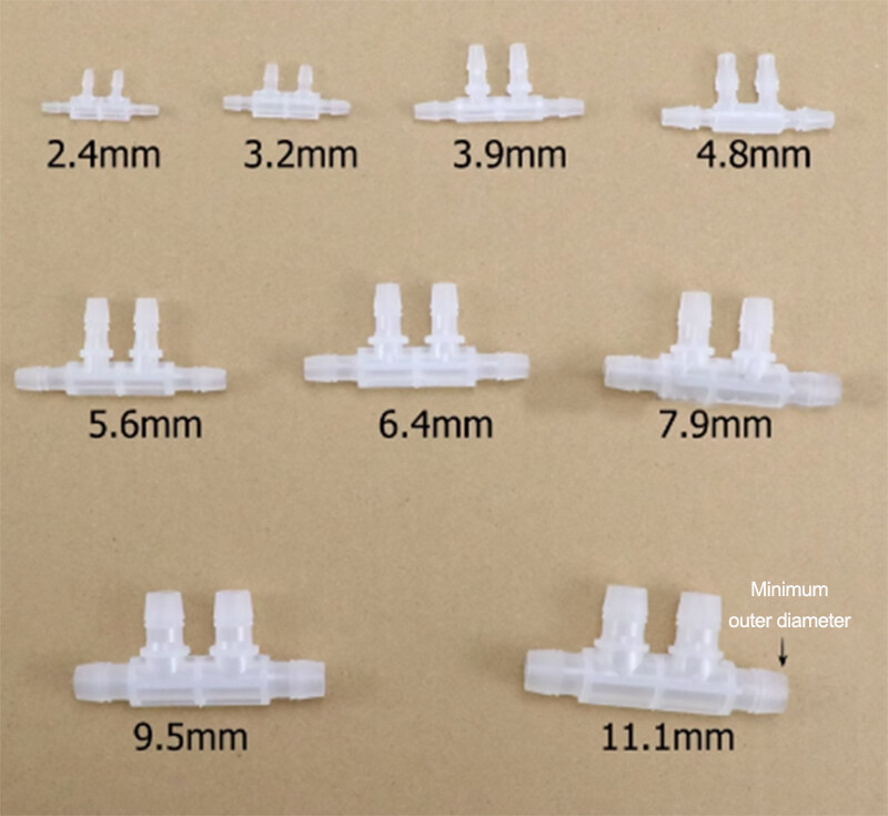 Plastic Barbed 4-Way Connector Pipe Fittings Hose Joiner Tubing Air Fuel Water
