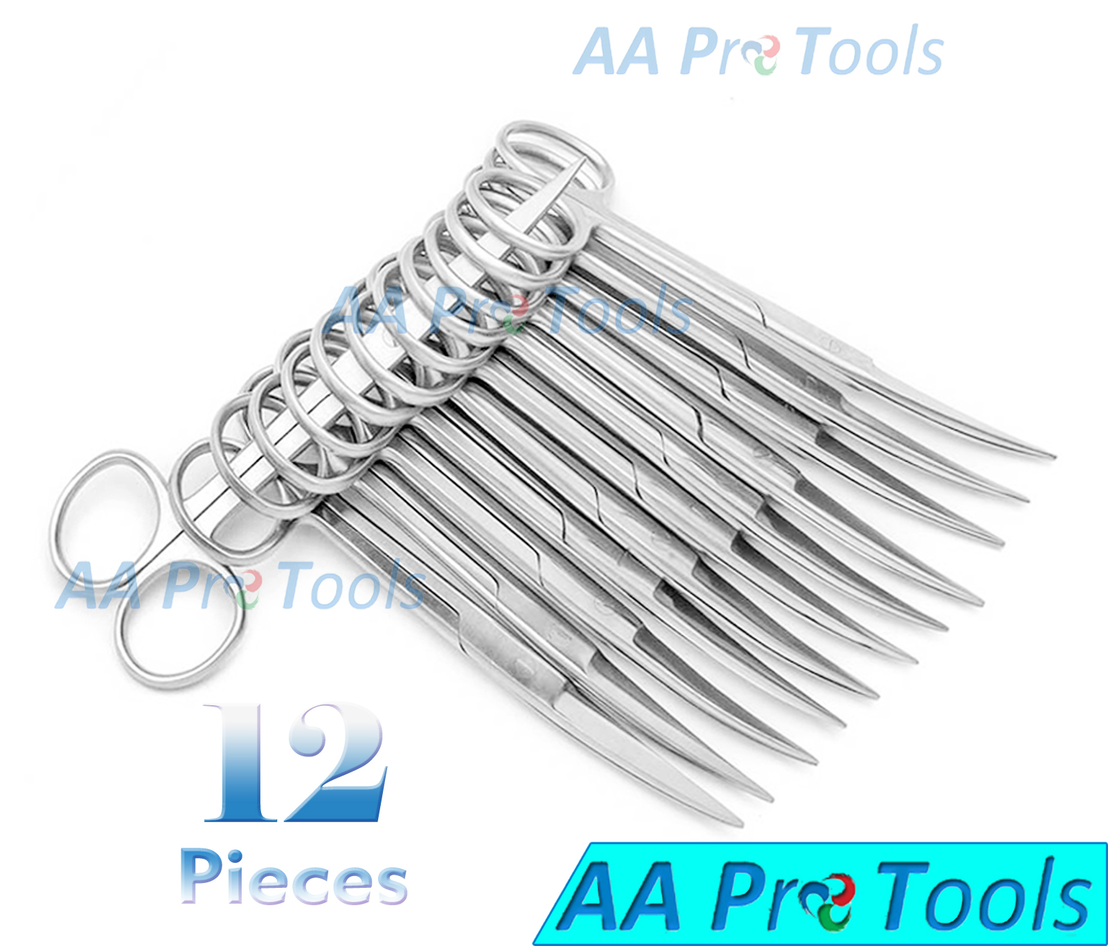 Operating Scissors 14cm Curved Sharp-Sharp Points Surgical Instruments 12-pack