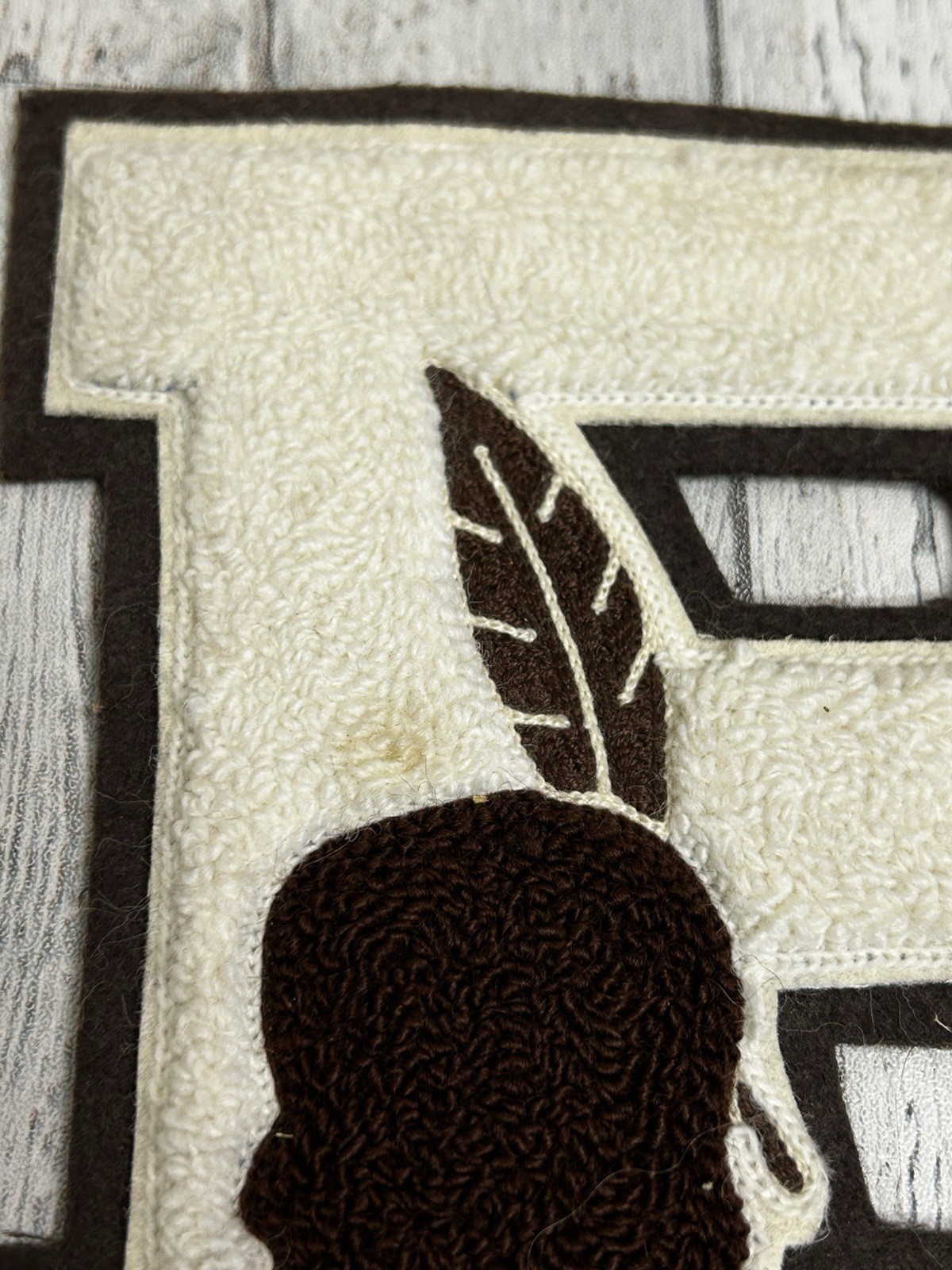 VTG Saint Bonaventure university Letterman’s patch baseball Brown Chenille Patch