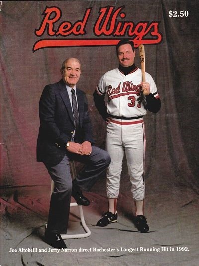1992 Red Wings Baseball Program Rochester Program Cover On 12x8in Metal Sign