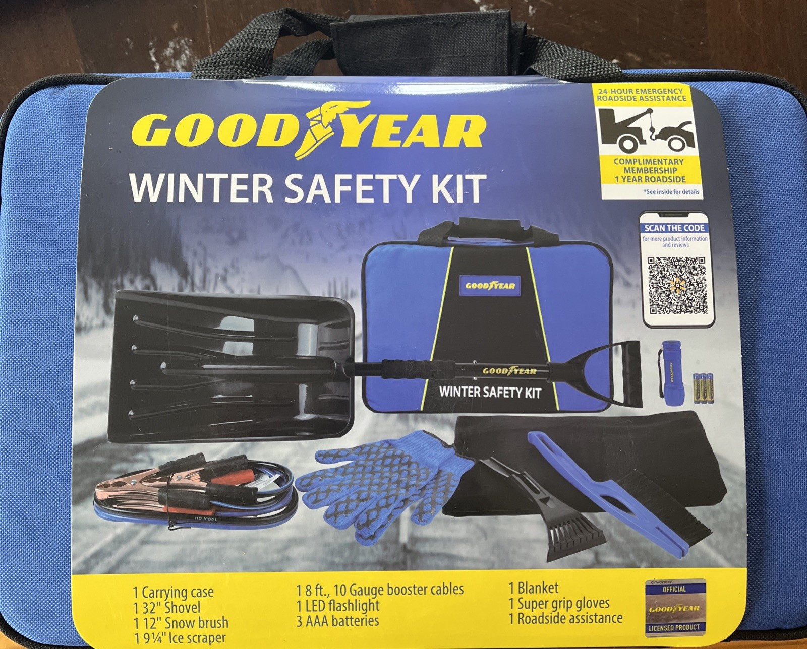 Goodyear Winter Safety Kit with Booster Cables and Snow Shovel (Brand New)