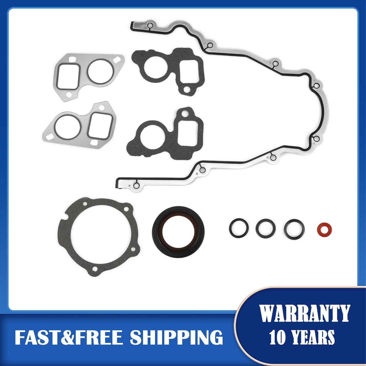 Timing Chain Cover W/ Water Pump Gaskets & Main Seal For GM LS1 4.8L 12639249