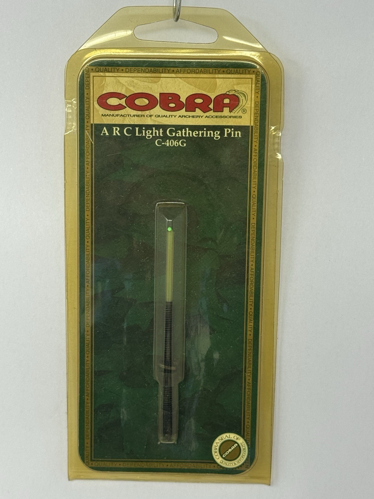 Cobra Archery A R C Green Light Gathering Pin C-406G Vintage