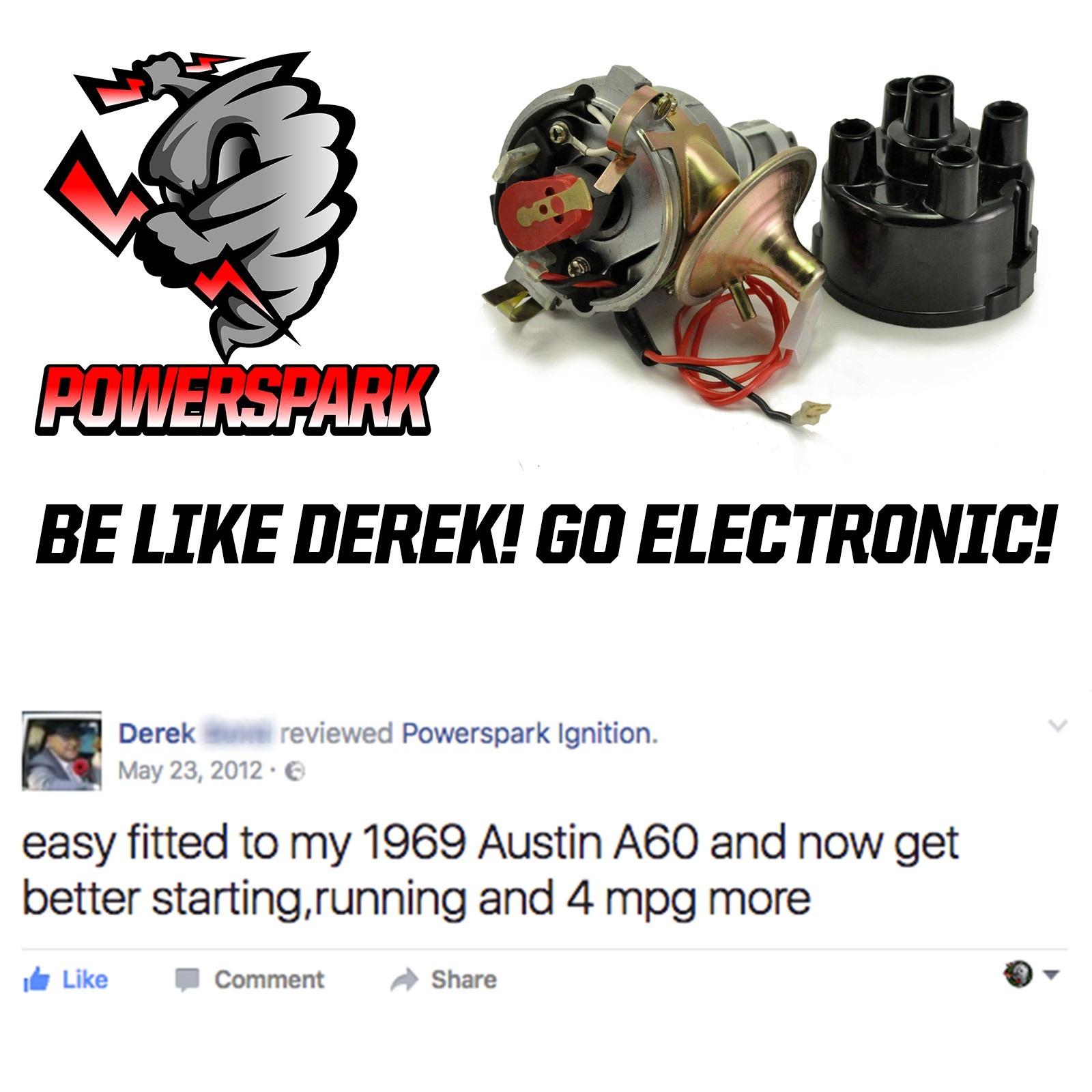 Hall Effect Sender Sensor Distributor Cap and Rotor Arm pack