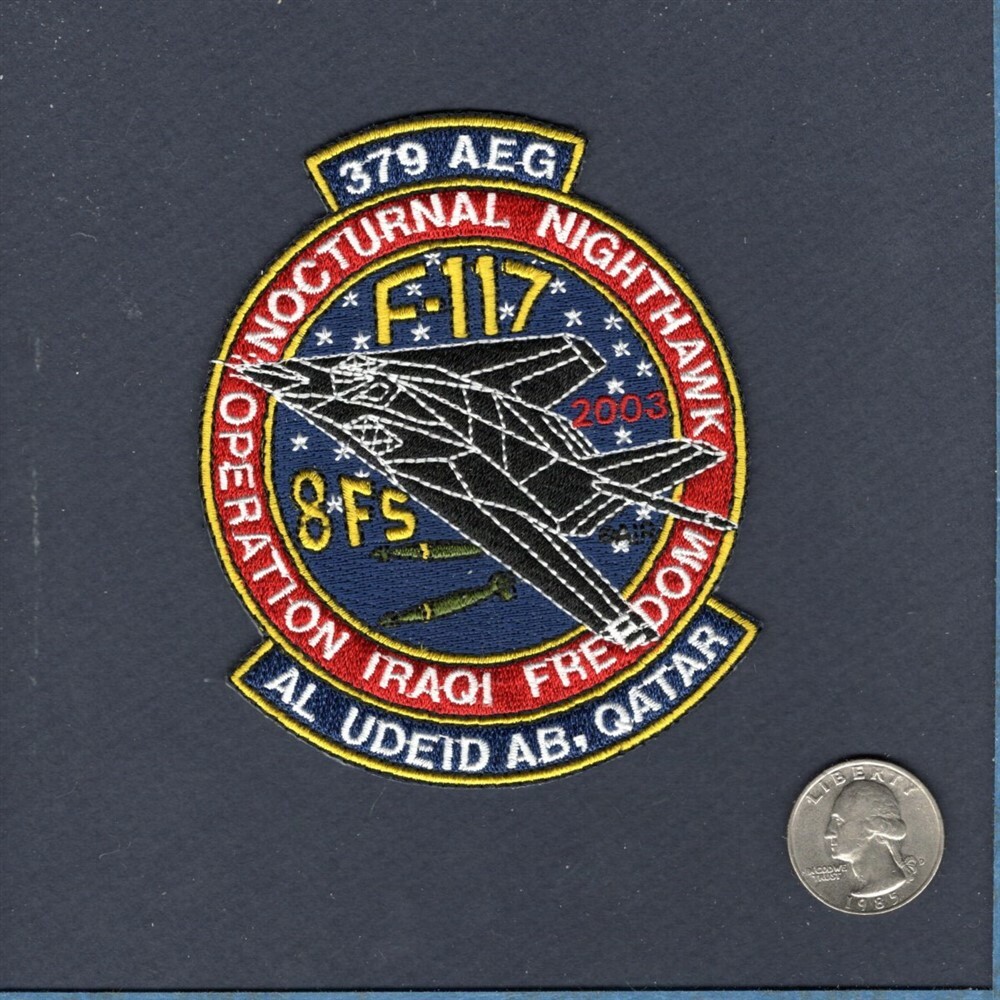 8th FS BLACK SHEEP 379th AEG F-117 NIighthawk OIF 2003 USAF Squadron Patch