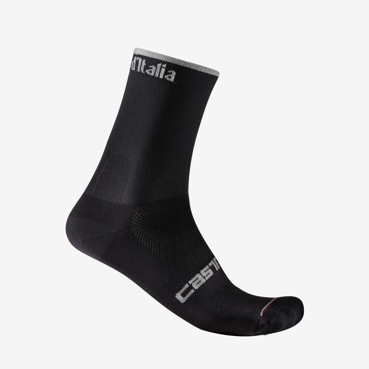 2024 Giro d'Italia #GIRO107 Cycling Socks by Castelli : NERO BLACK ~ One Pair