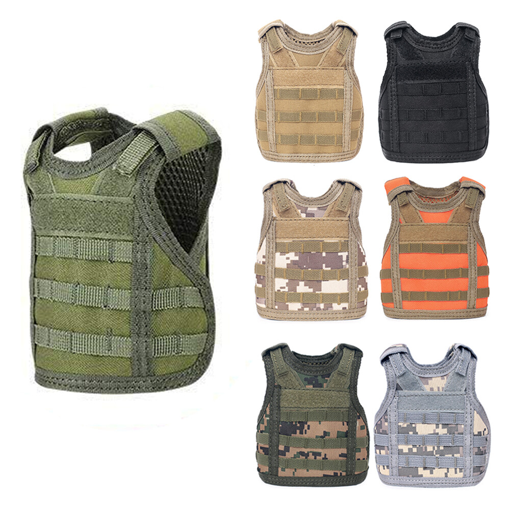 USA Tactical Molle Beer Bottle Cooler Mini Vest Adjustable Beverage Jacket USWC