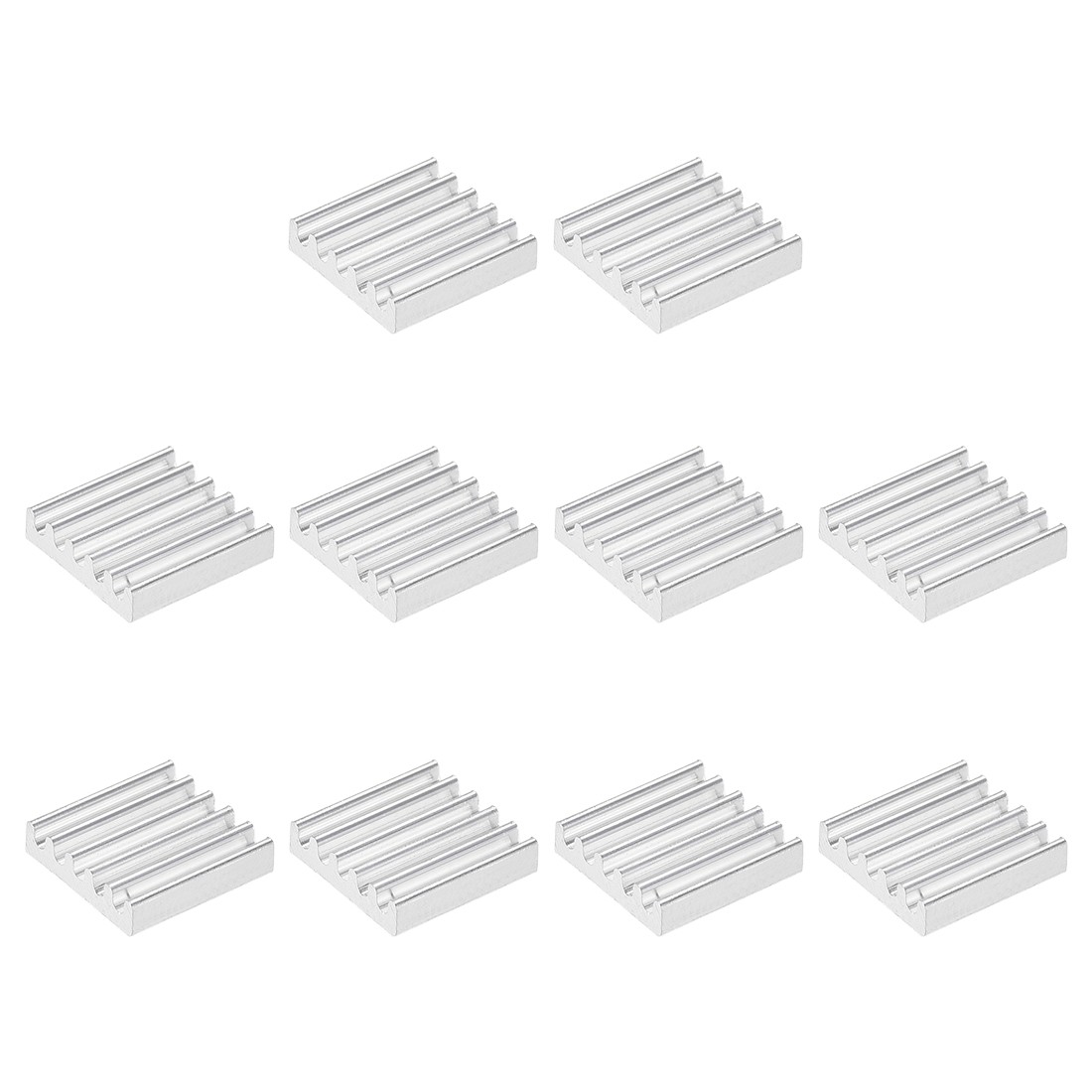 Electronics Cooler Heatsink for MOS GPU IC Chip Silver 13 x 13 x 3 mm 10pcs