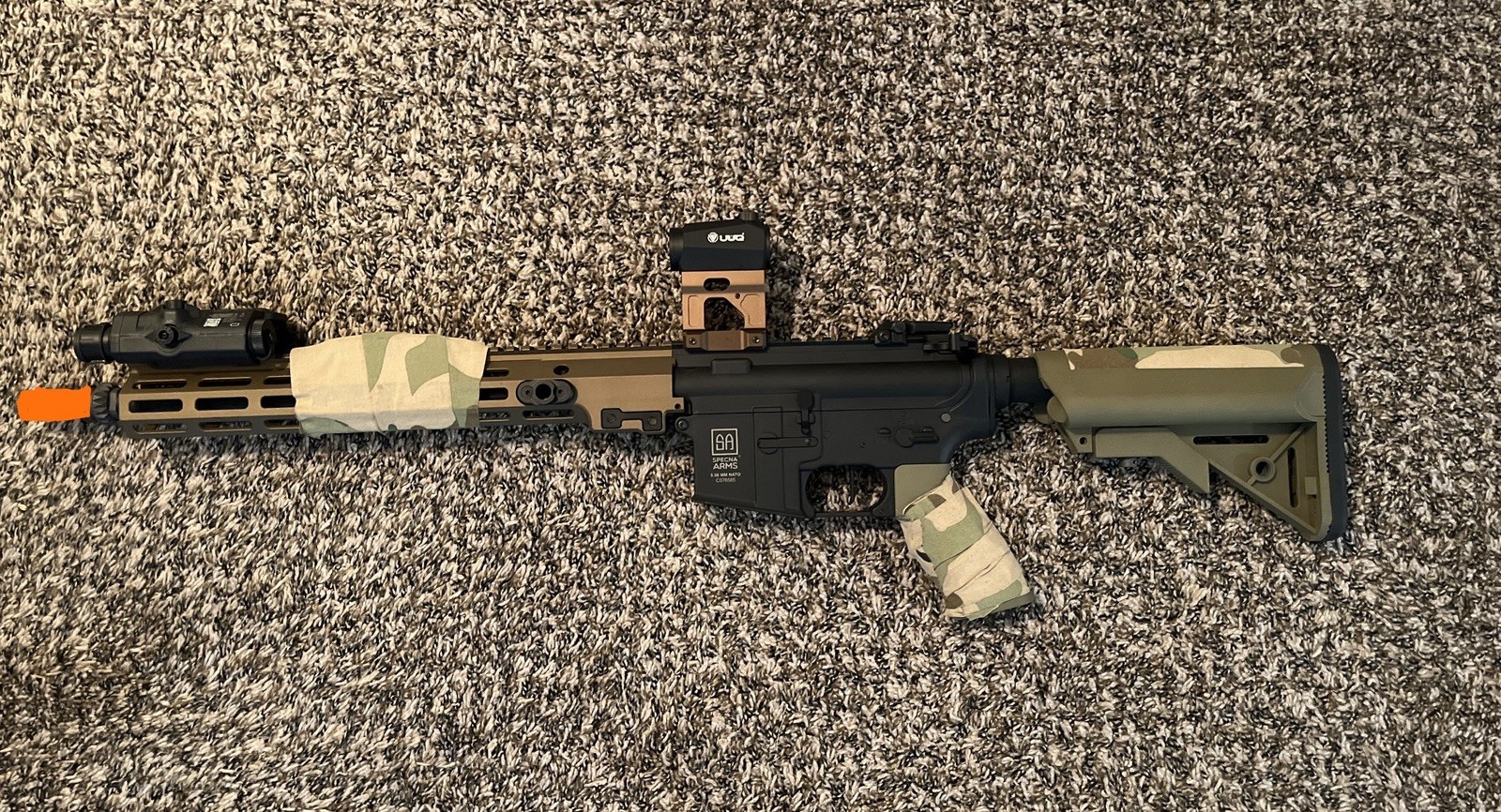 Sa-c22 Airsoft Gun Orange Tip with Included Battery and Steel Muzzle Brake New