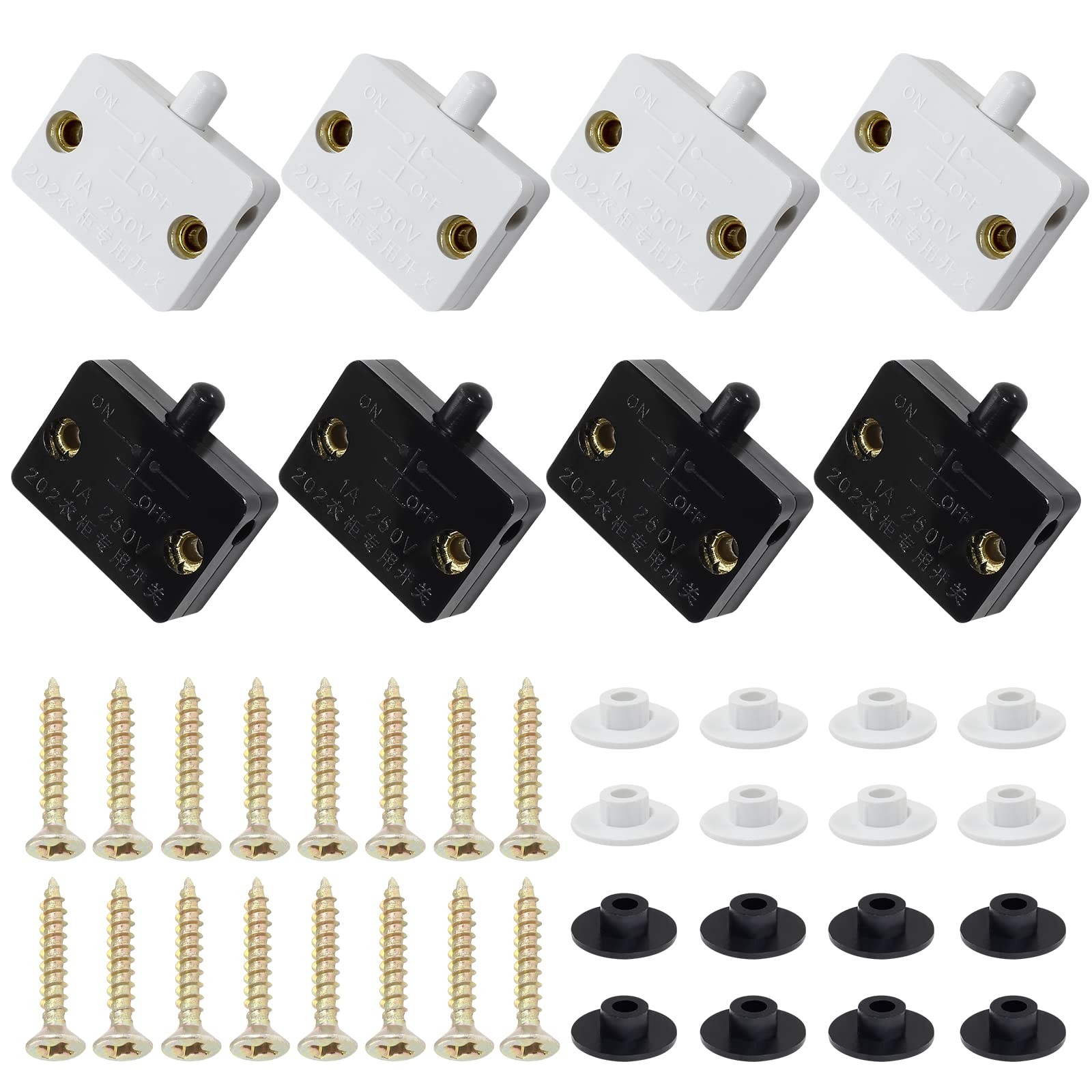 8 PCS Cabinet Lamp Switch Automatic Touch Normally Closed for Wardrobe Light
