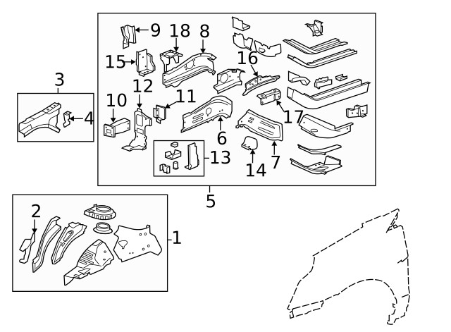 Genuine GM Outer Rail 15870205