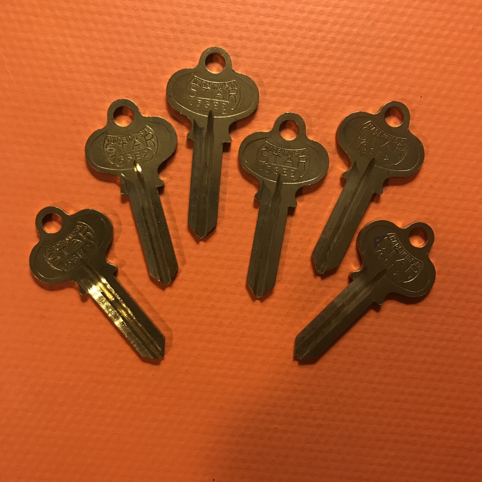 Star 5SE2  BRASS  Key Blanks   Set of 6   Locksmith     [k]