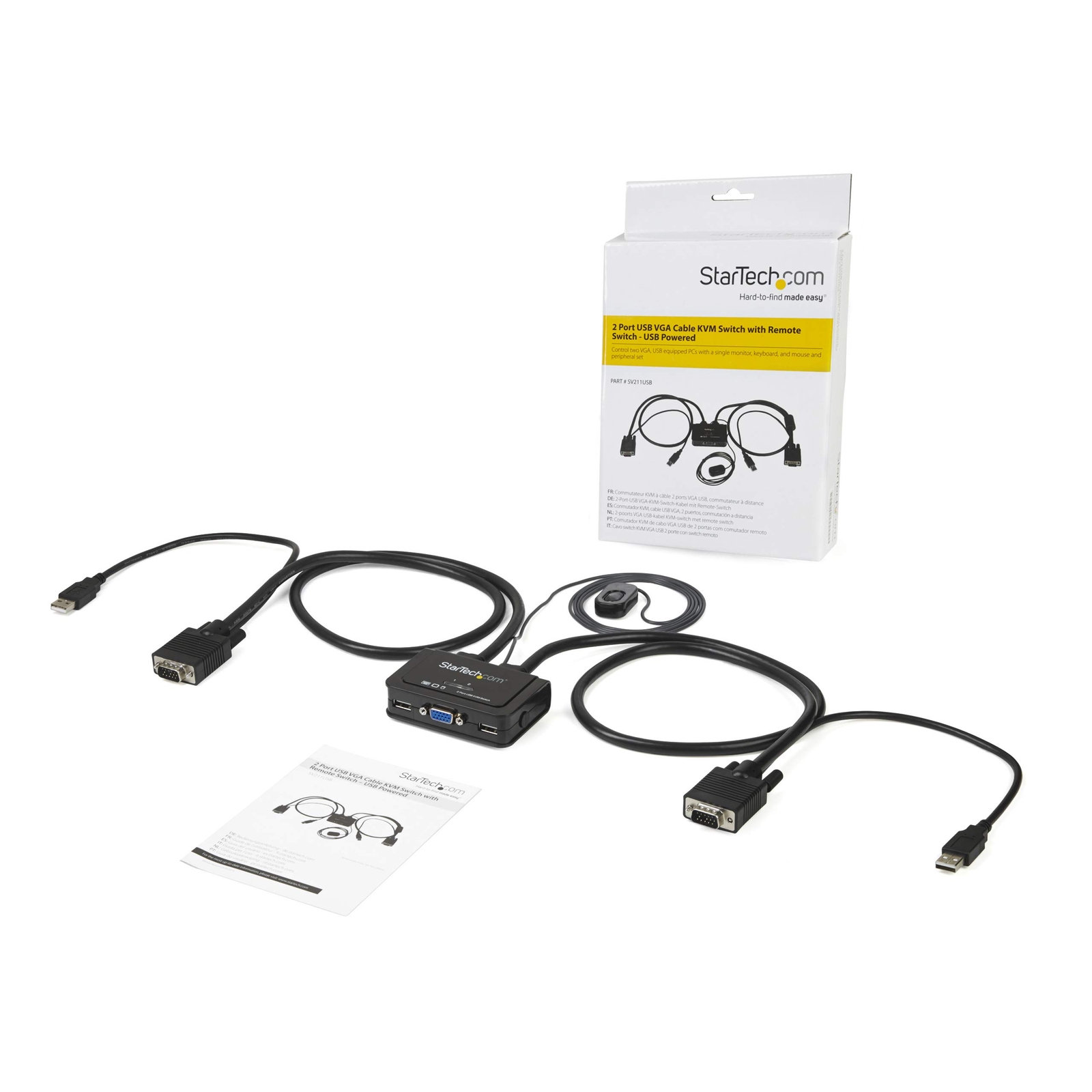 2 Port VGA Cable KVM Switch