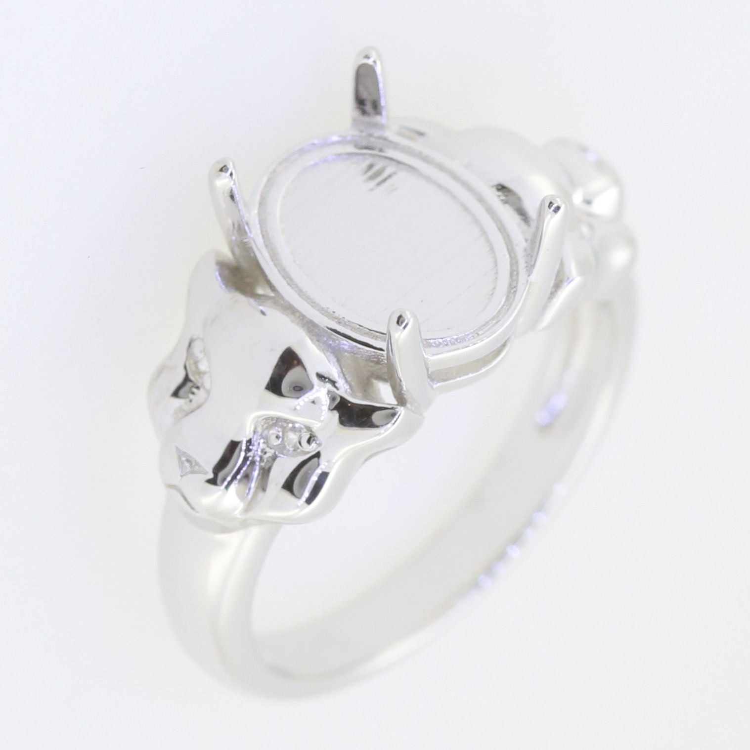 Sterling Silver Semi Mount Ring Setting Round RD 5x5mm