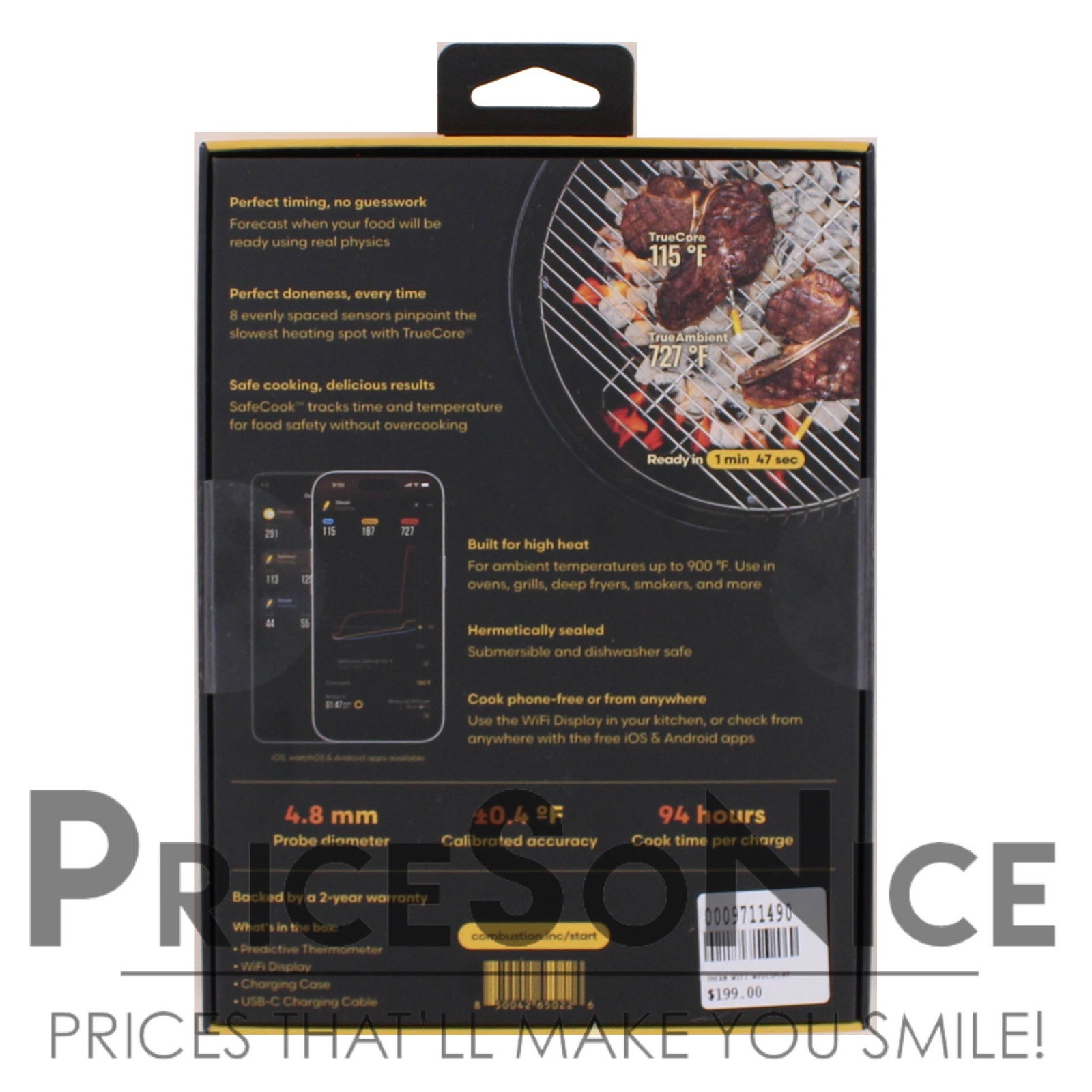 Combiustion Inc Predictive Thermometer w/ WiFi & Display MSRP $200