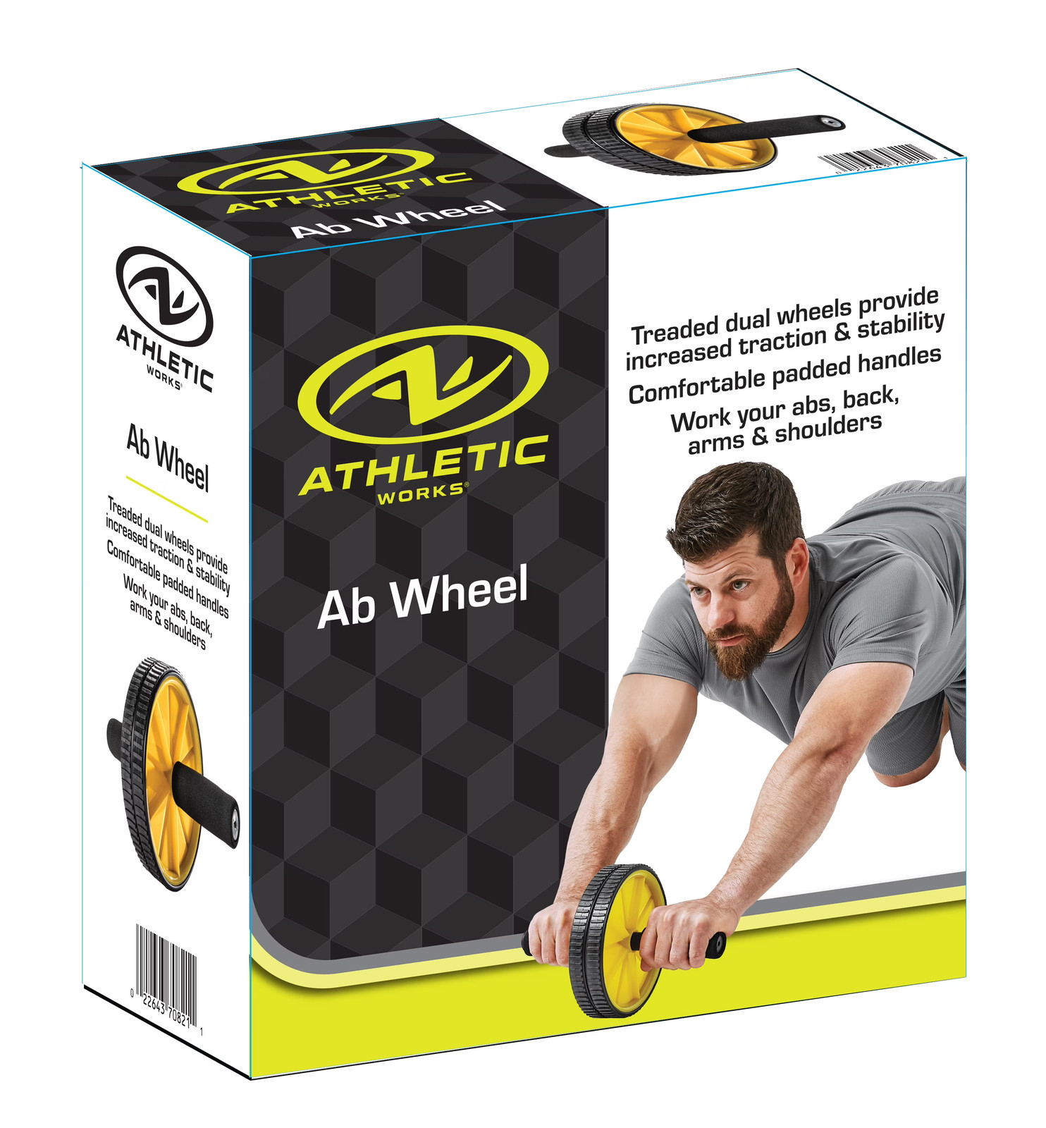 Athletic Works Dual Ab Wheel 7" Diameter Abdominal Trainer