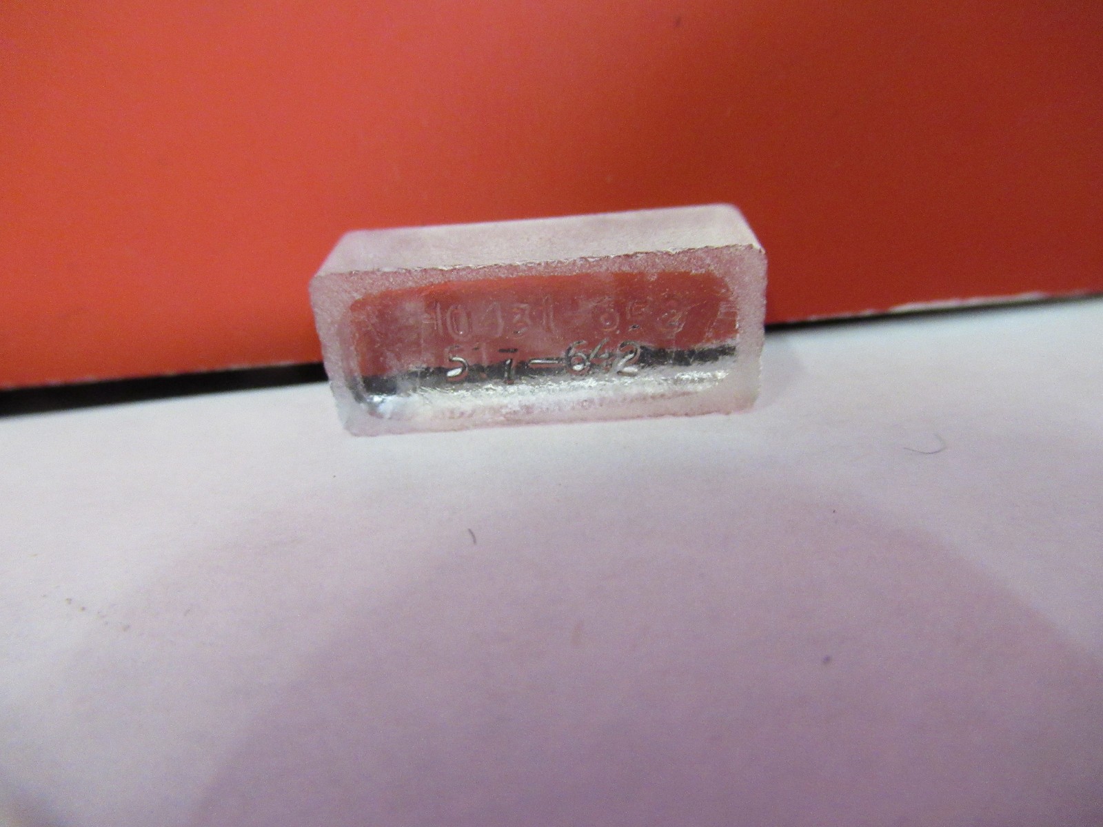 LOT 10 EA OPTICAL GLASS PREFORMS RECTANGULAR OPTICS AS PICTURED MIL SPEC X1-B-26