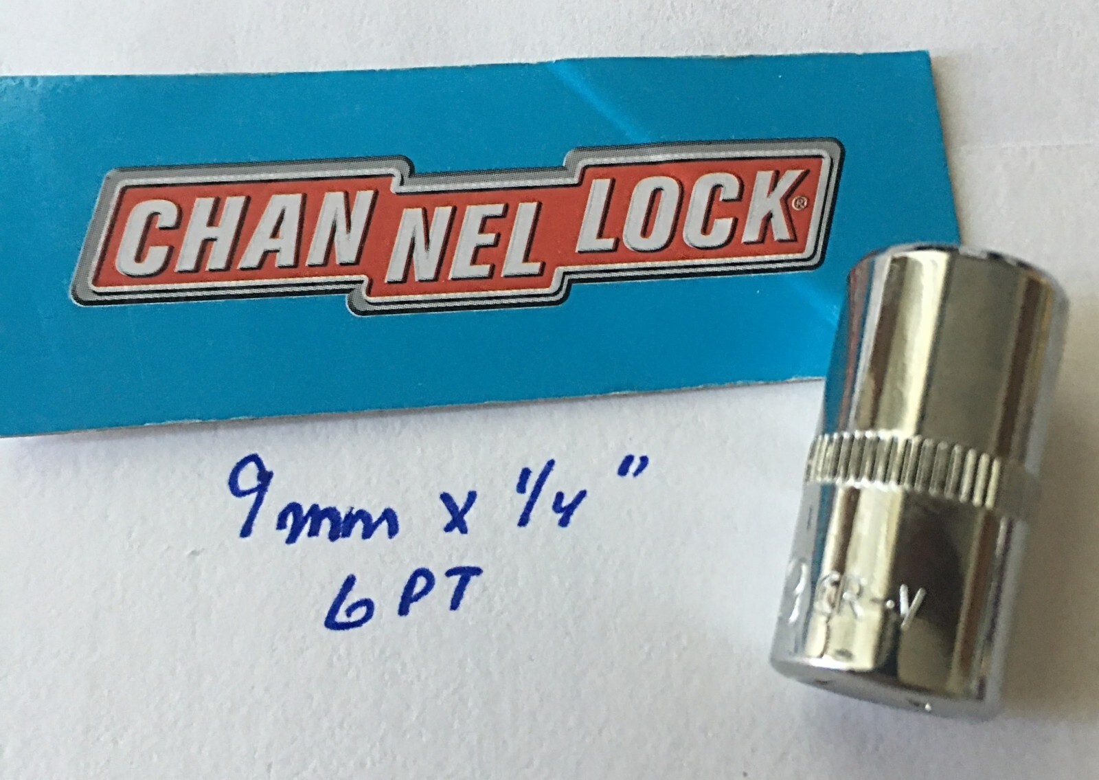 CHANNELLOCK  9 mm  x 1/4" DR  METRIC  SOCKET  6 Point Free USA Shipping