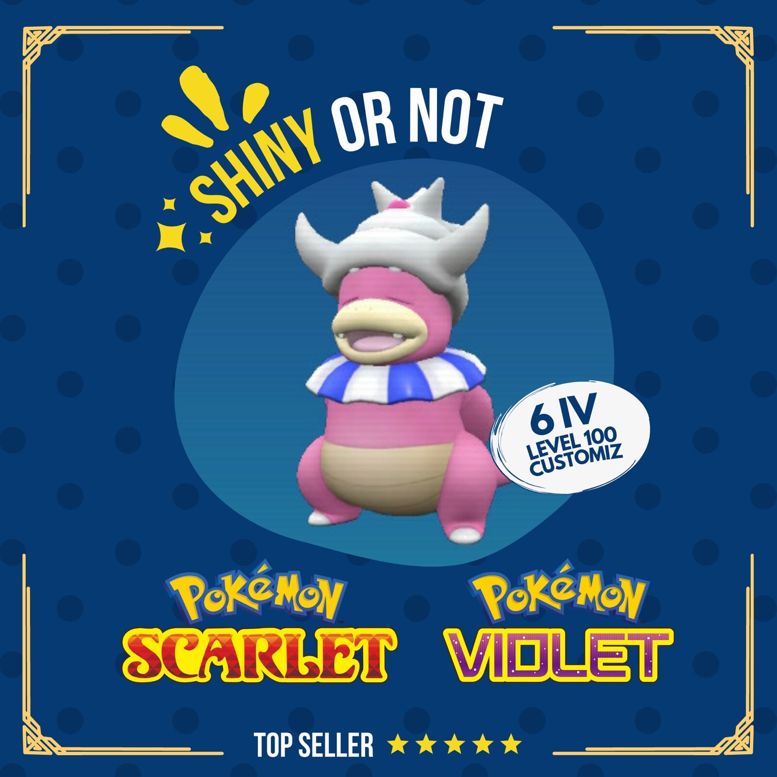 Slowking Shiny or Non ✨ 6 IV Competitive Customizable Pokémon Scarlet Violet