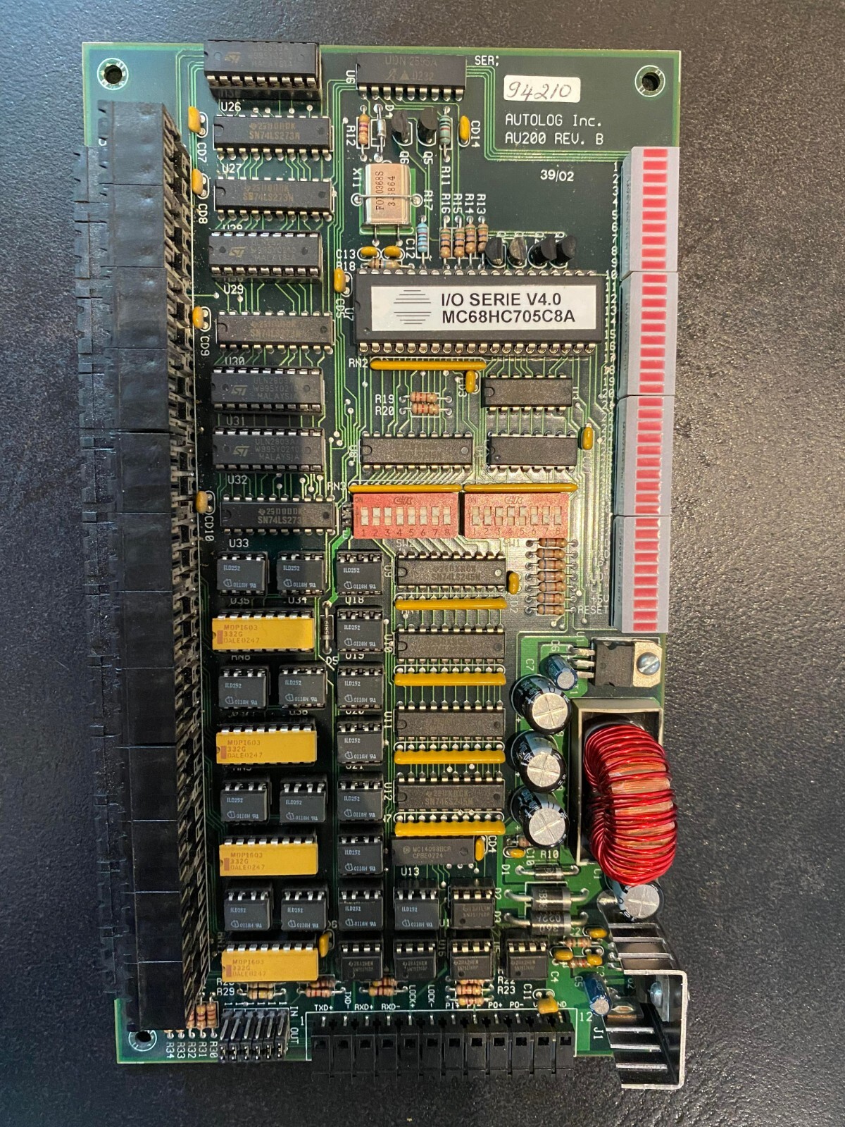 Autolog AU200 Rev. B Power Supply Circuit Board USED