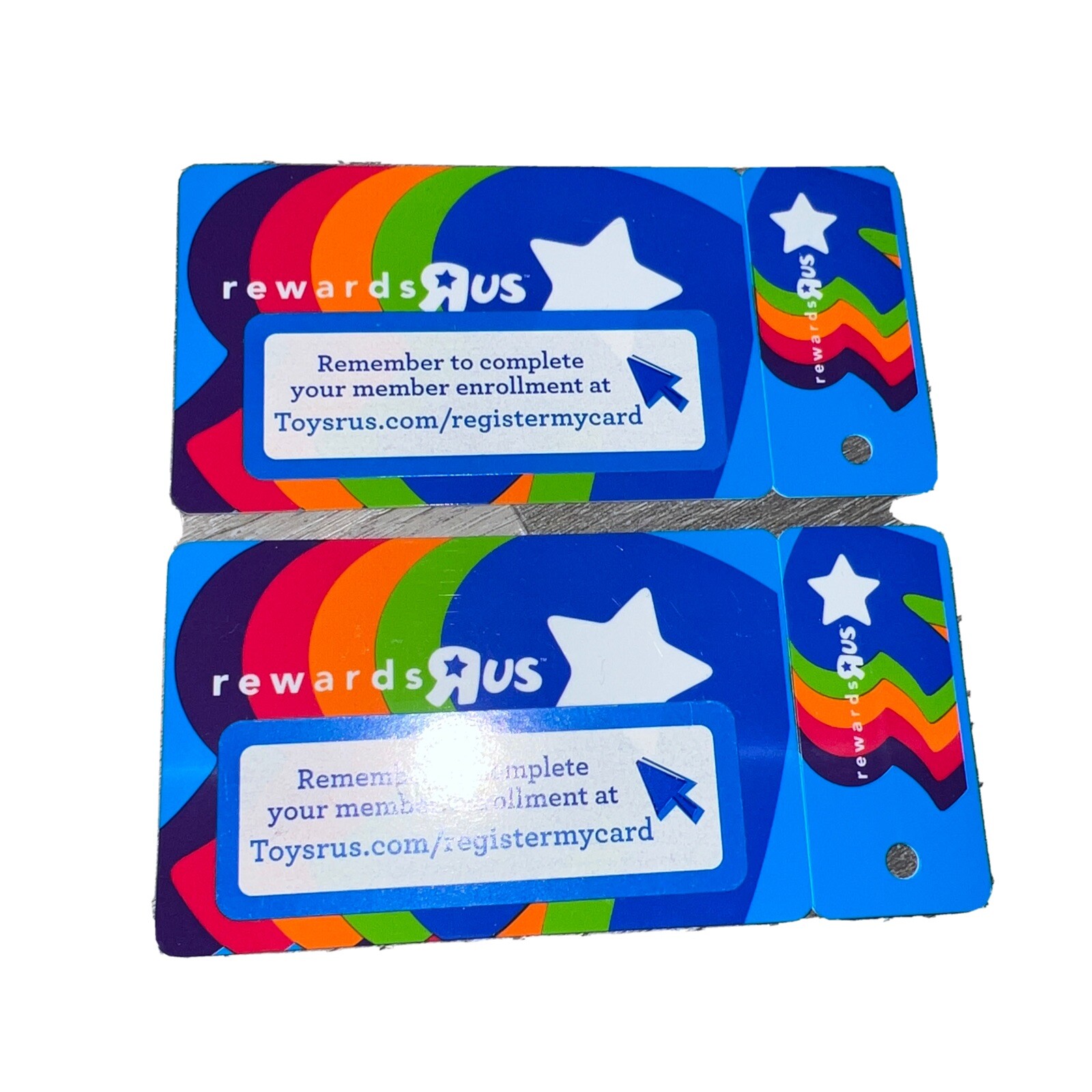 Lot of 2, Toys R Us, Toys R US Rewards Card & Key Card, Collectible, RewardsRUs