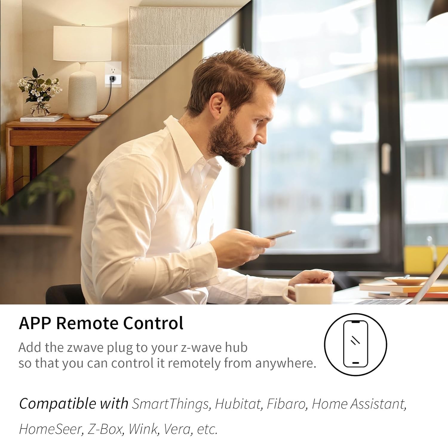 Z-Wave Plug, 800 Smart Plug, Built-in Repeater Range Extender, 1300FT LR Rang...