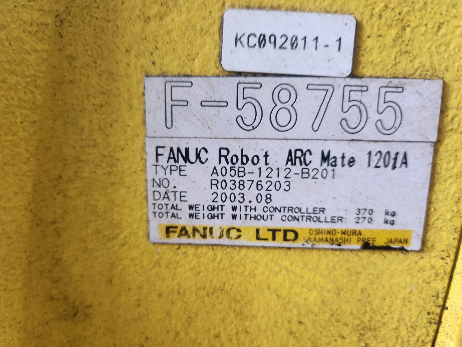 Fanuc ArcMate 120iA ARM ONLY!