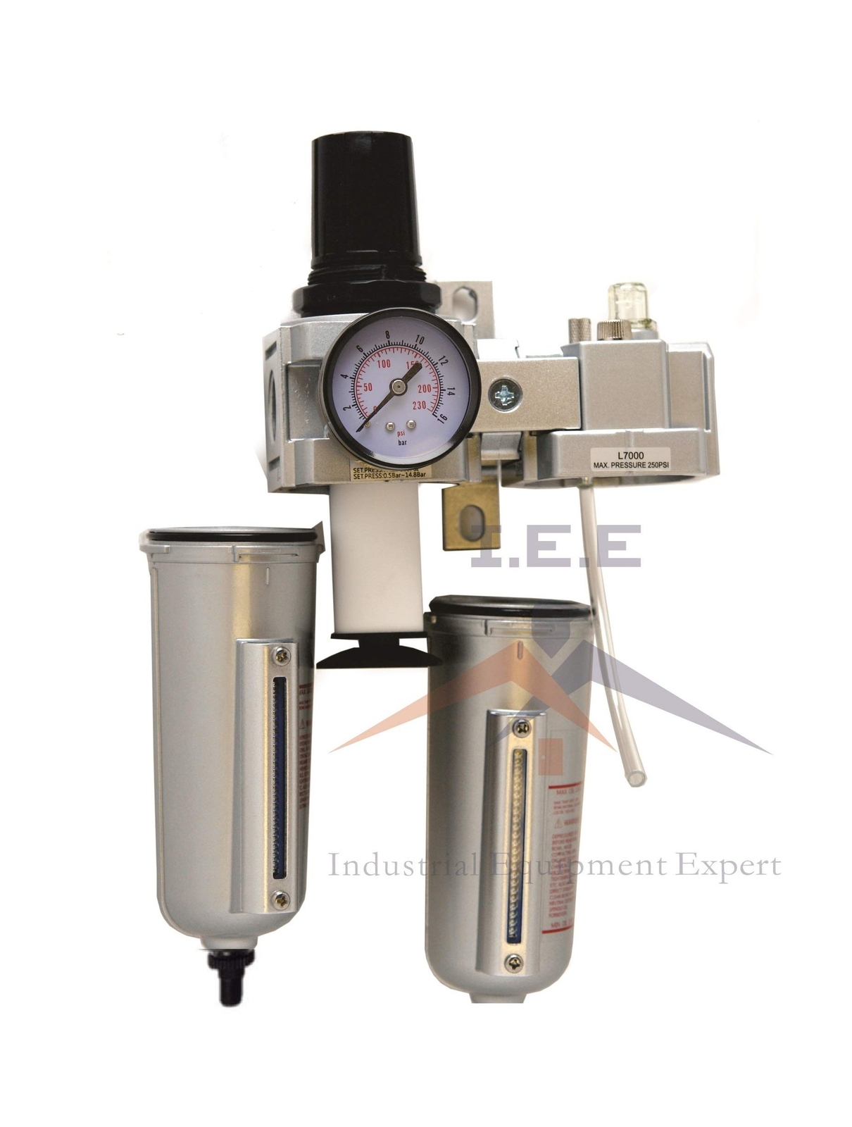 3/4" Compressed Air Moisture Filter Regulator Oiler Separator Lubricator Combo