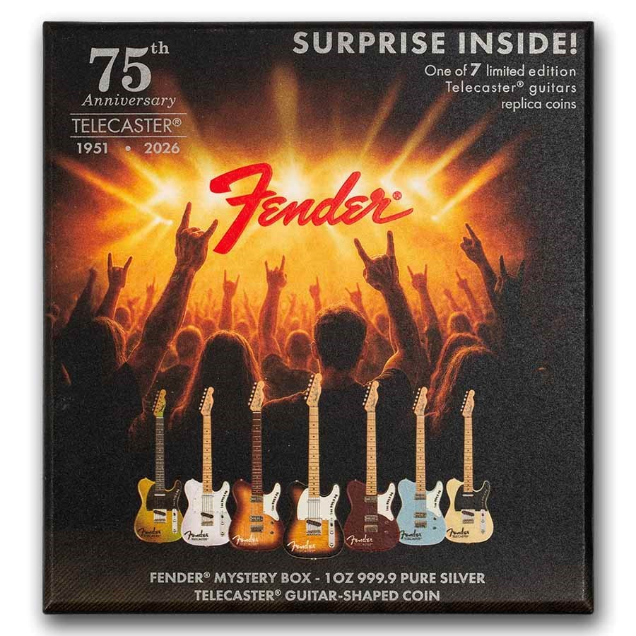 2026 Fender® Telecaster 75th Anniversary 1 oz Silver Blind Box