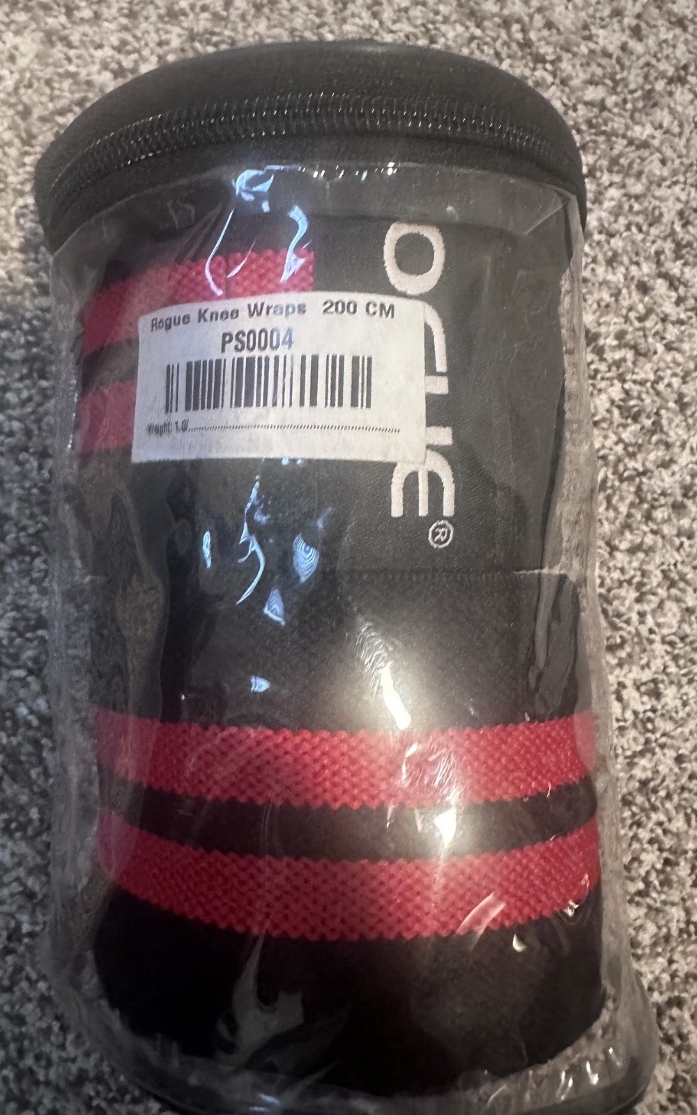 Rogue Fitness Knee Wraps 200cm Black Red Powerlifting Squat Wraps New