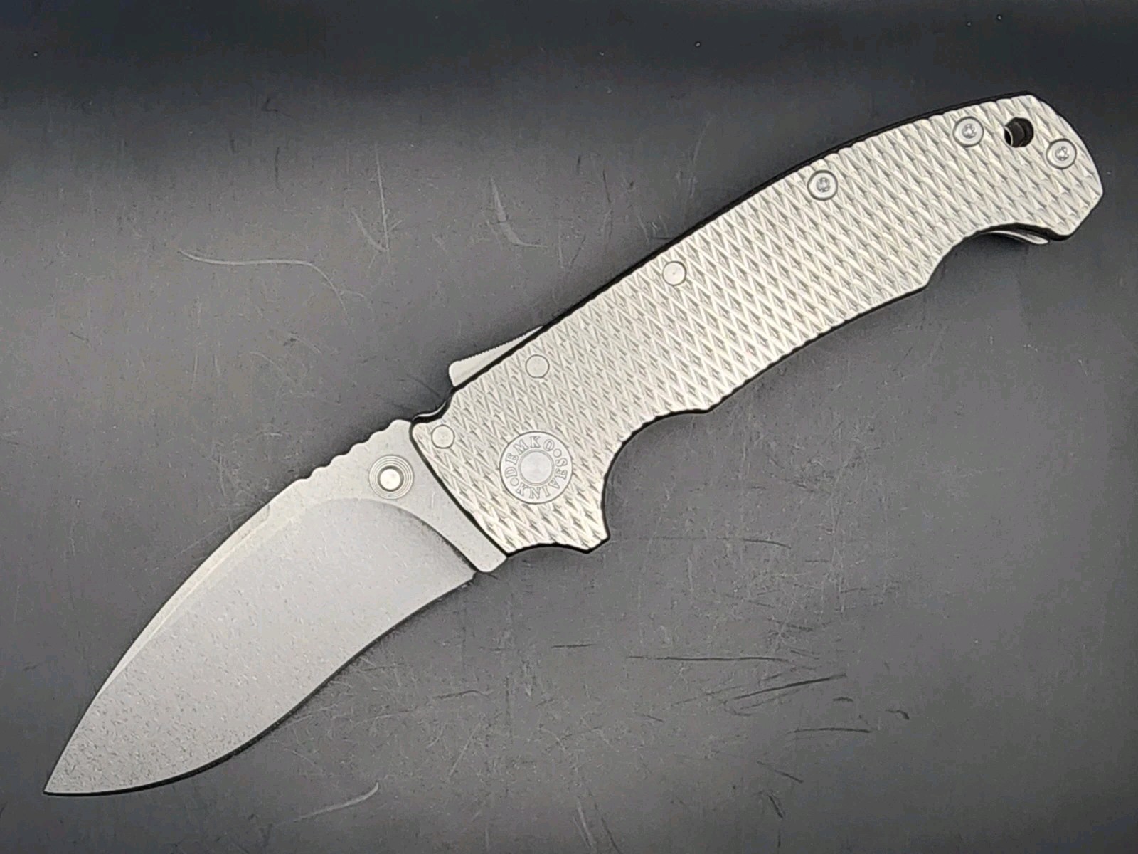 Demko Knives USA MGAD20 Shark Lock CPM-3V Kopis Blade Textured Ti NEW!