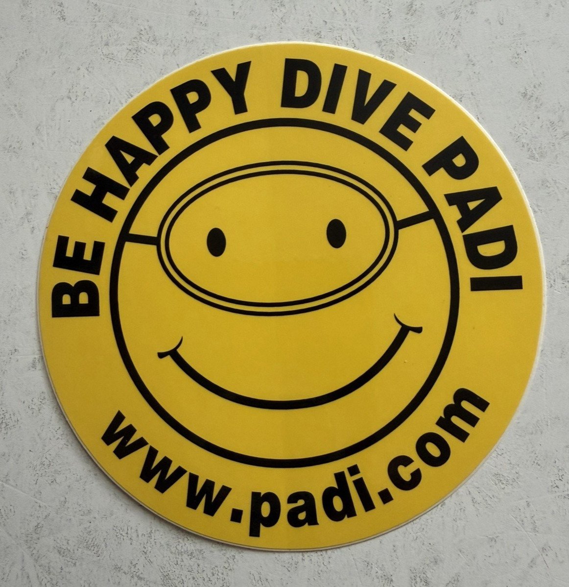 BE HAPPY DIVE PADI Sticker 4”