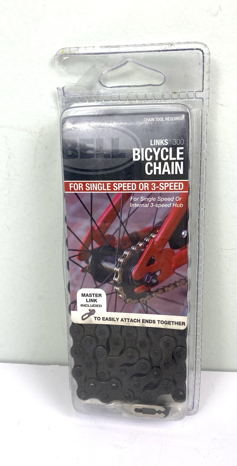 Bell Links 300 Bicycle Chain For Single Speed Or 3-Speed Has Master Link NEW