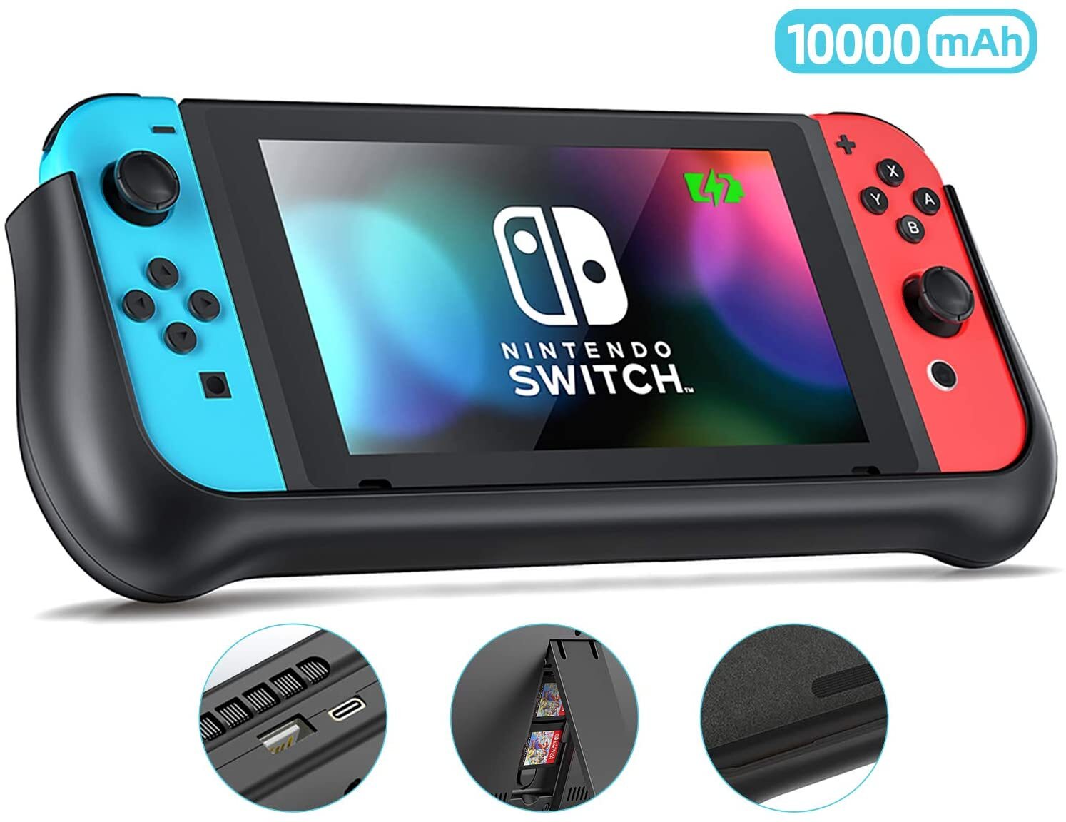 10000mAh External Battery Station for Nintendo Switch/Switch OLED Charger Case