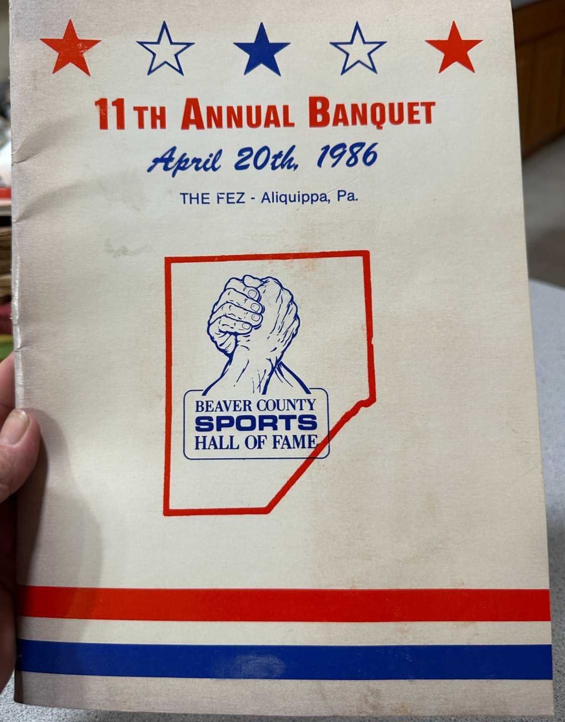 Beaver County PA Sports Hall of Fame 1986 Annual Banquet Program Aliquippa CCBC